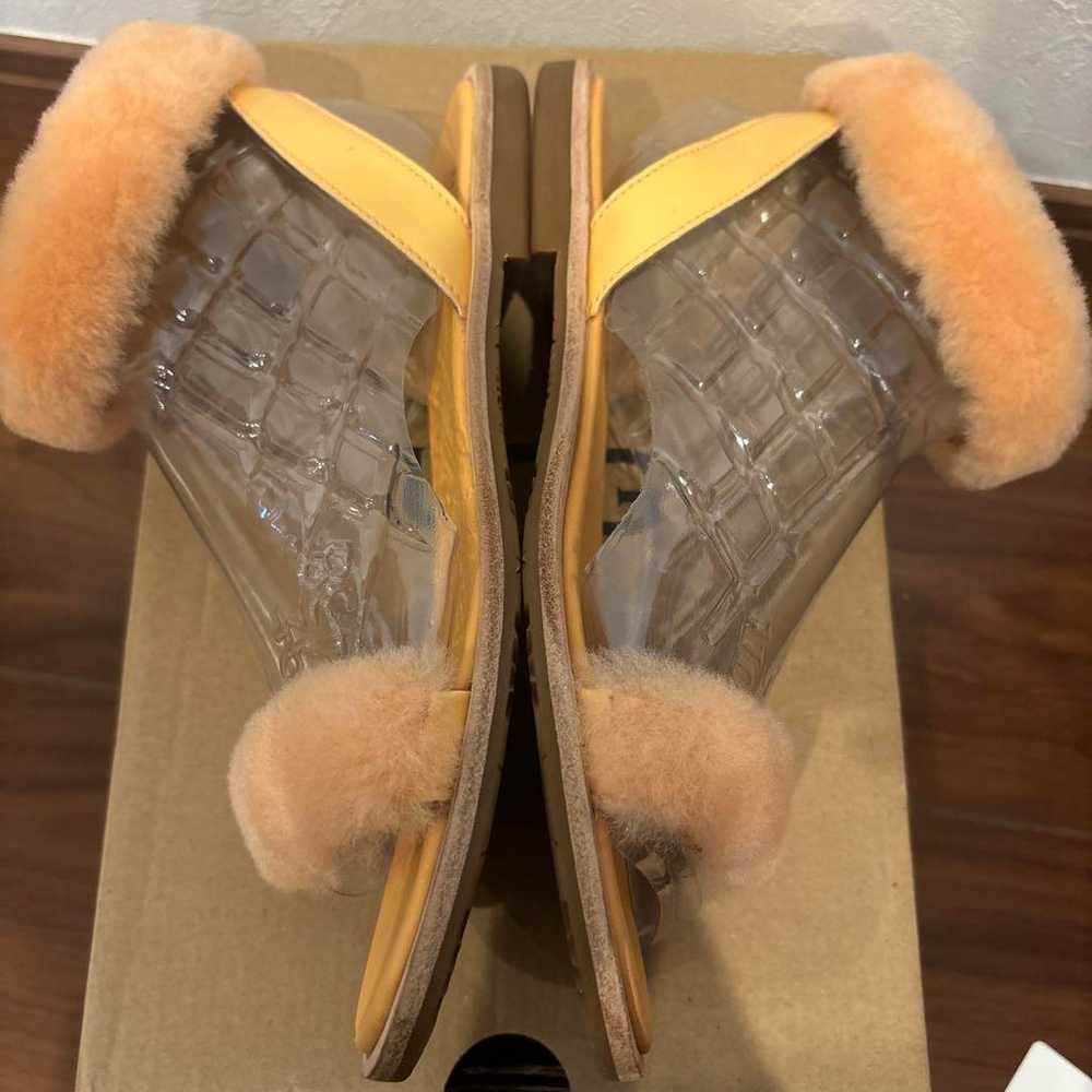 UGG W FLUFF SPRINGS Sandals Size 9 Orange - image 3