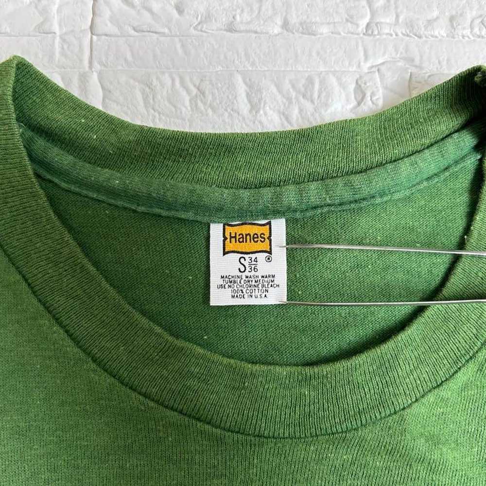 ⭐️Vintage 70's USA made Hanes pocket T-shirt plain - image 3