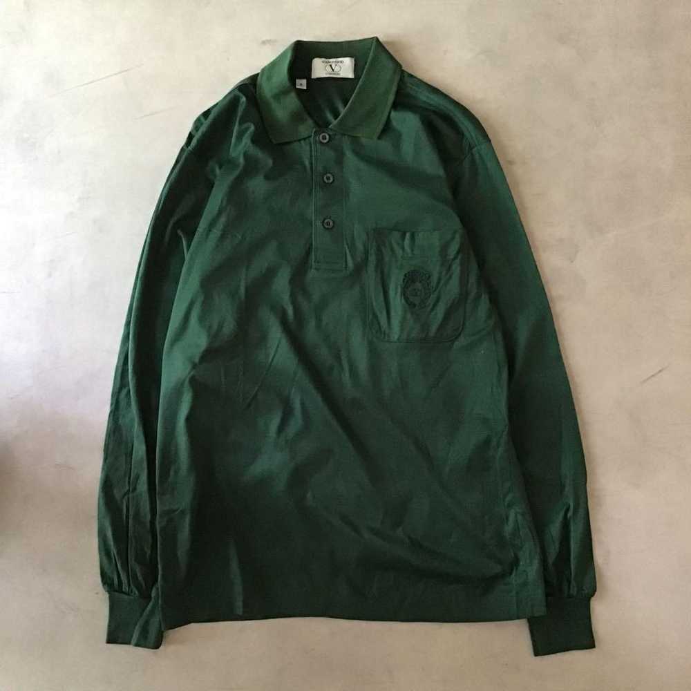 90s VALENTINO Green Long Polo Shirt - image 1