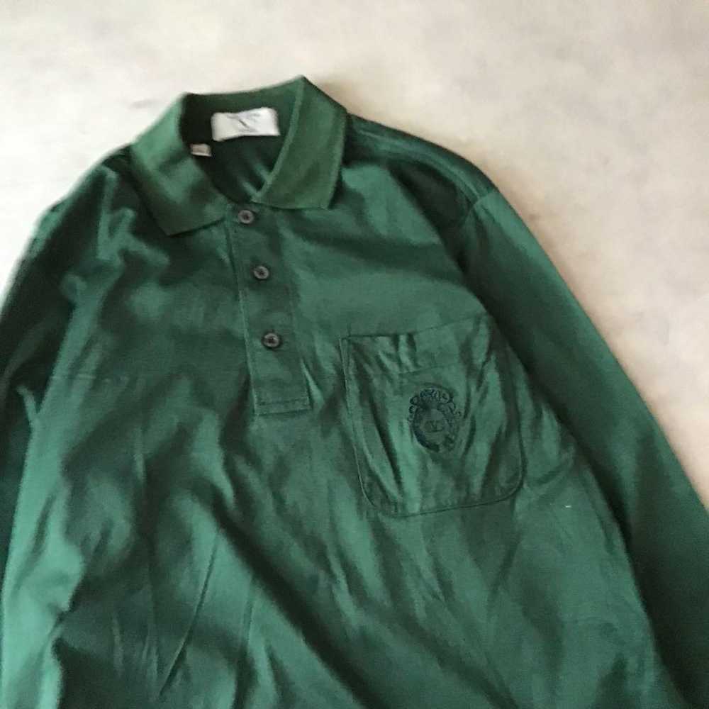 90s VALENTINO Green Long Polo Shirt - image 3