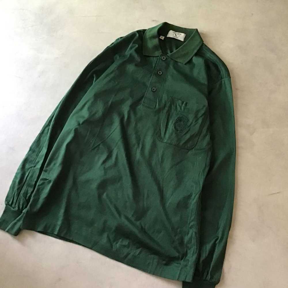 90s VALENTINO Green Long Polo Shirt - image 4