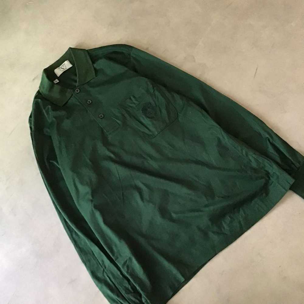 90s VALENTINO Green Long Polo Shirt - image 6