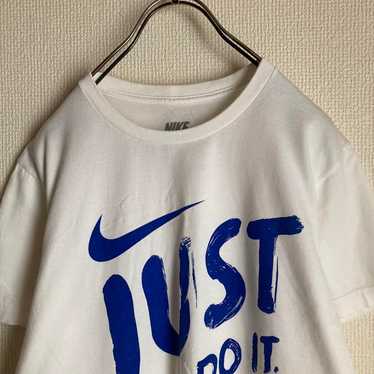 NIKE Nike T-shirt Cut and Sew White Swoosh Popular