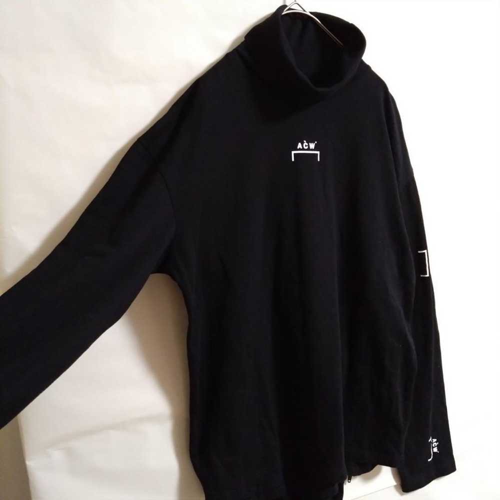 【A-COLD-WALL】High Neck Cut T-shirt Logo Back Zip … - image 4