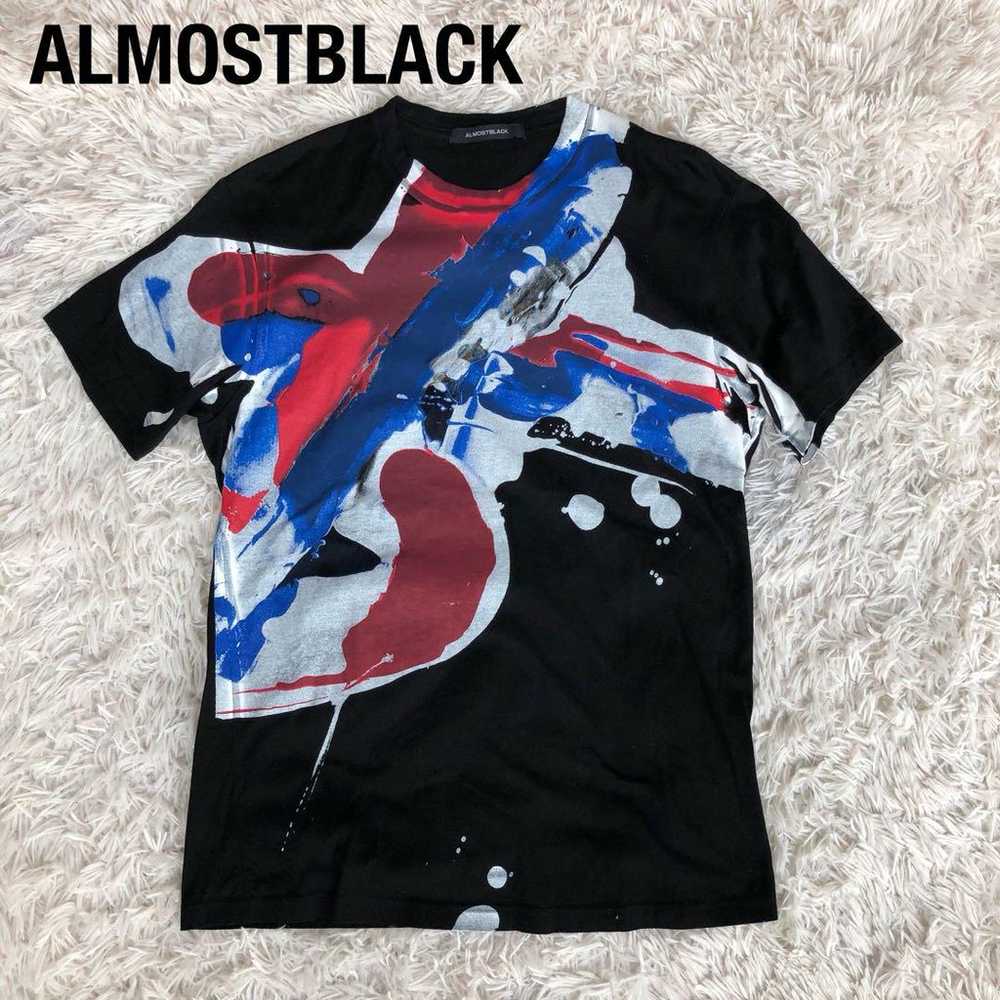 ALMOSTBLACK all black paint T-shirt cut and sew b… - image 1