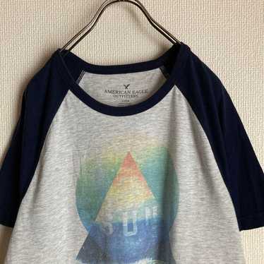 American Eagle raglan T-shirt cut and sew with py… - image 1