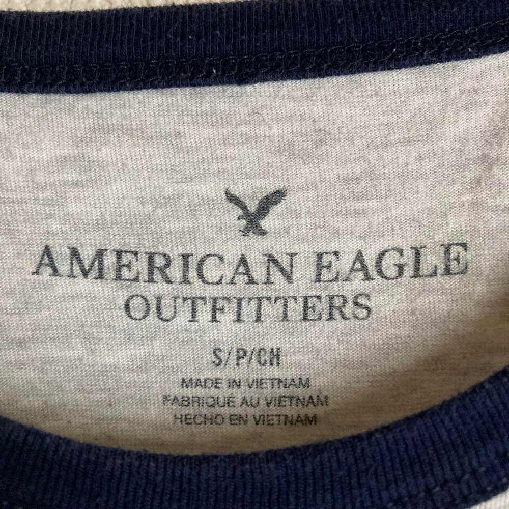 American Eagle raglan T-shirt cut and sew with py… - image 7