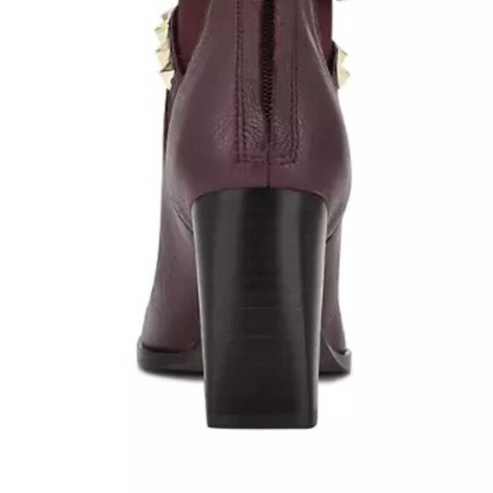 Nine West Donda Bootie in Dark Red Leather - worn… - image 5