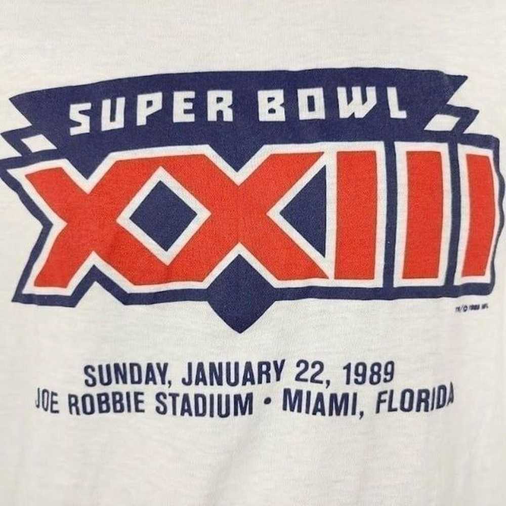 Super Bowl XXIII T Shirt Vintage 80s 1989 San Fra… - image 2