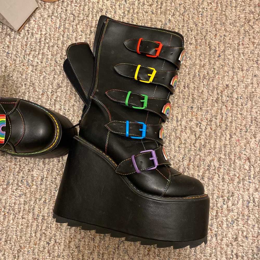 YRU rainbow platform boots - image 2