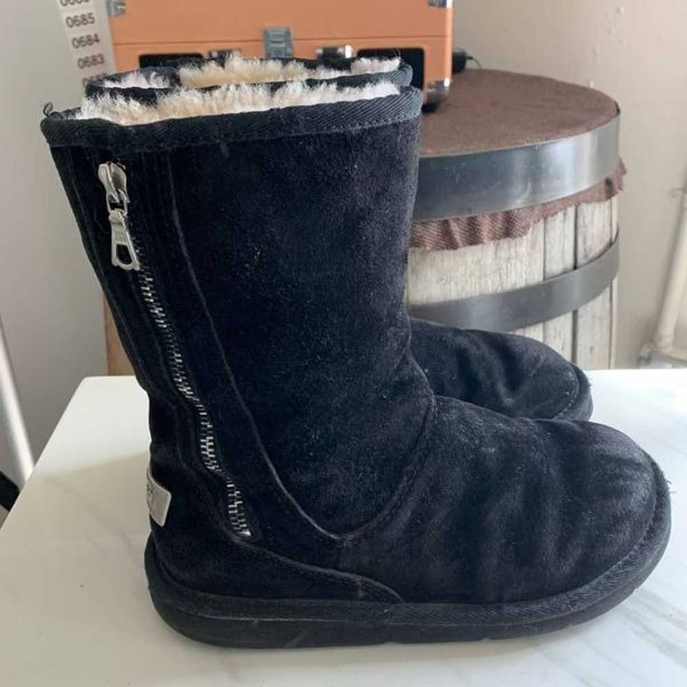 UGG mayfaire black side zipper metal logo sheepsk… - image 1