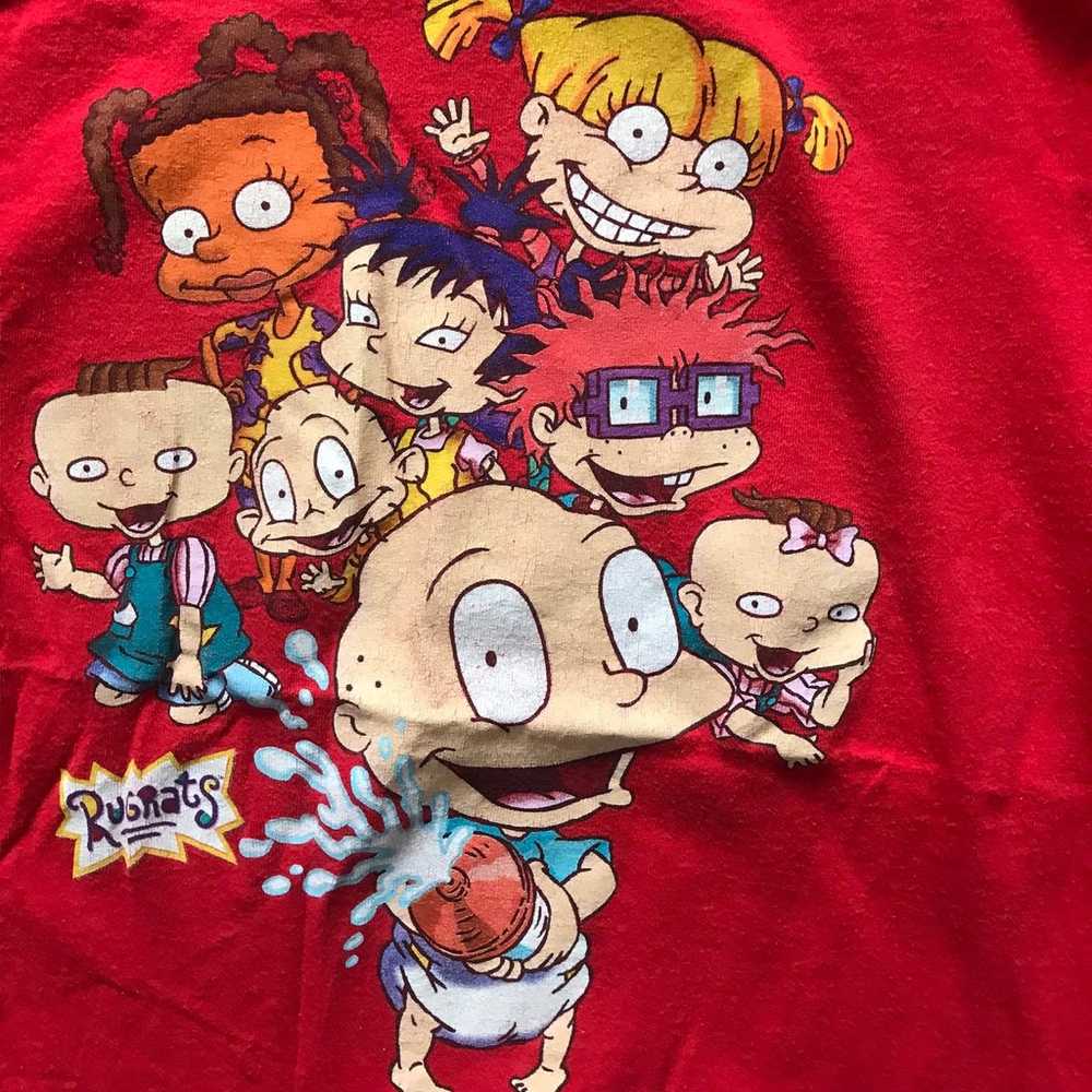 Rugrats tee shirt short sleeve red vintage - image 2