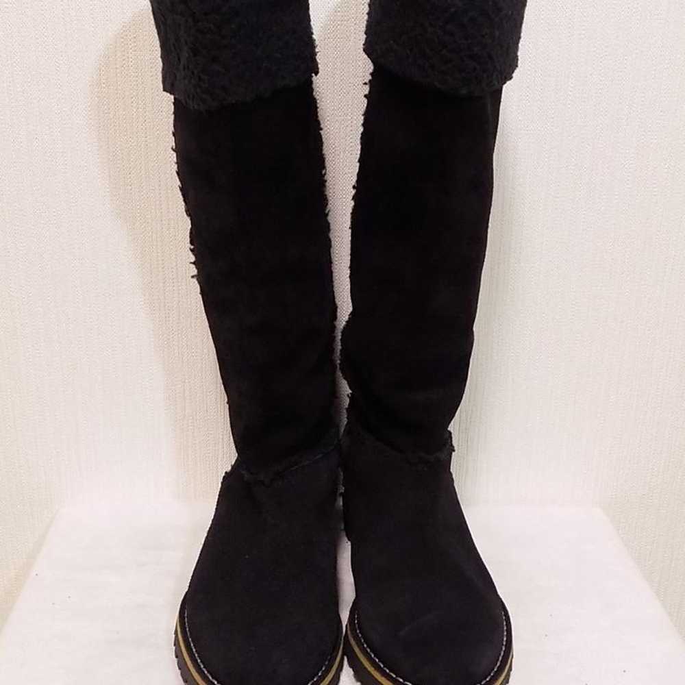 EMPORIO ARMANI Sheepskin Long Boots size 38 Made … - image 2