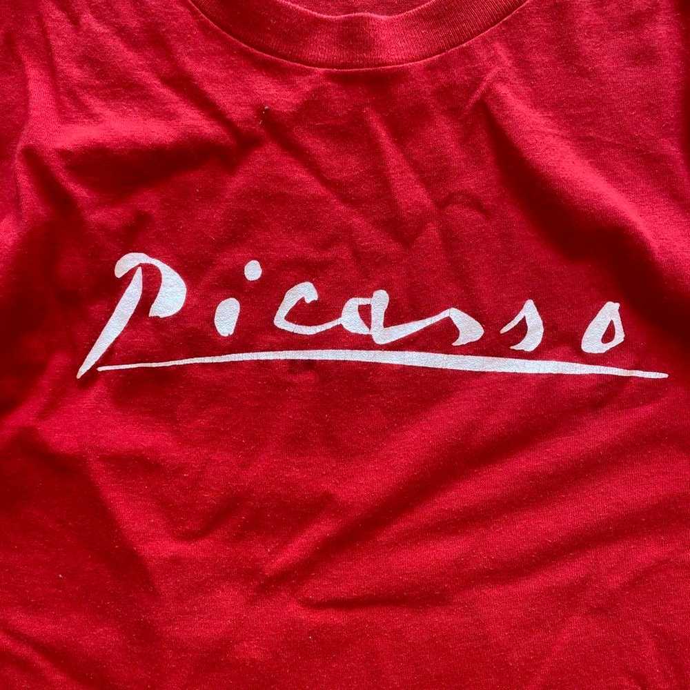 80s Double-Sided Print Picasso Artist Art T-Shirt - image 6