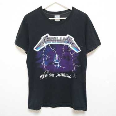 S 90s METALLICA METALLICA T-shirt VINTAGE Black M… - image 1