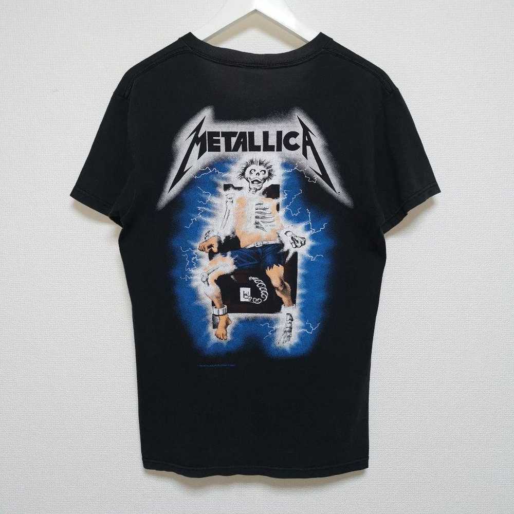 S 90s METALLICA METALLICA T-shirt VINTAGE Black M… - image 2