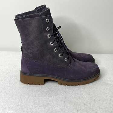 Timberland Purple Jayne Suede Combat Boots