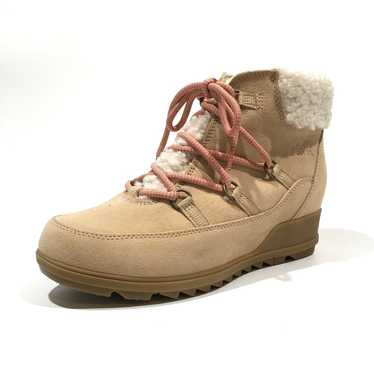 SOREL EVIE COZY LACE WATERPROOF HIKING BOOTS -TAN… - image 1