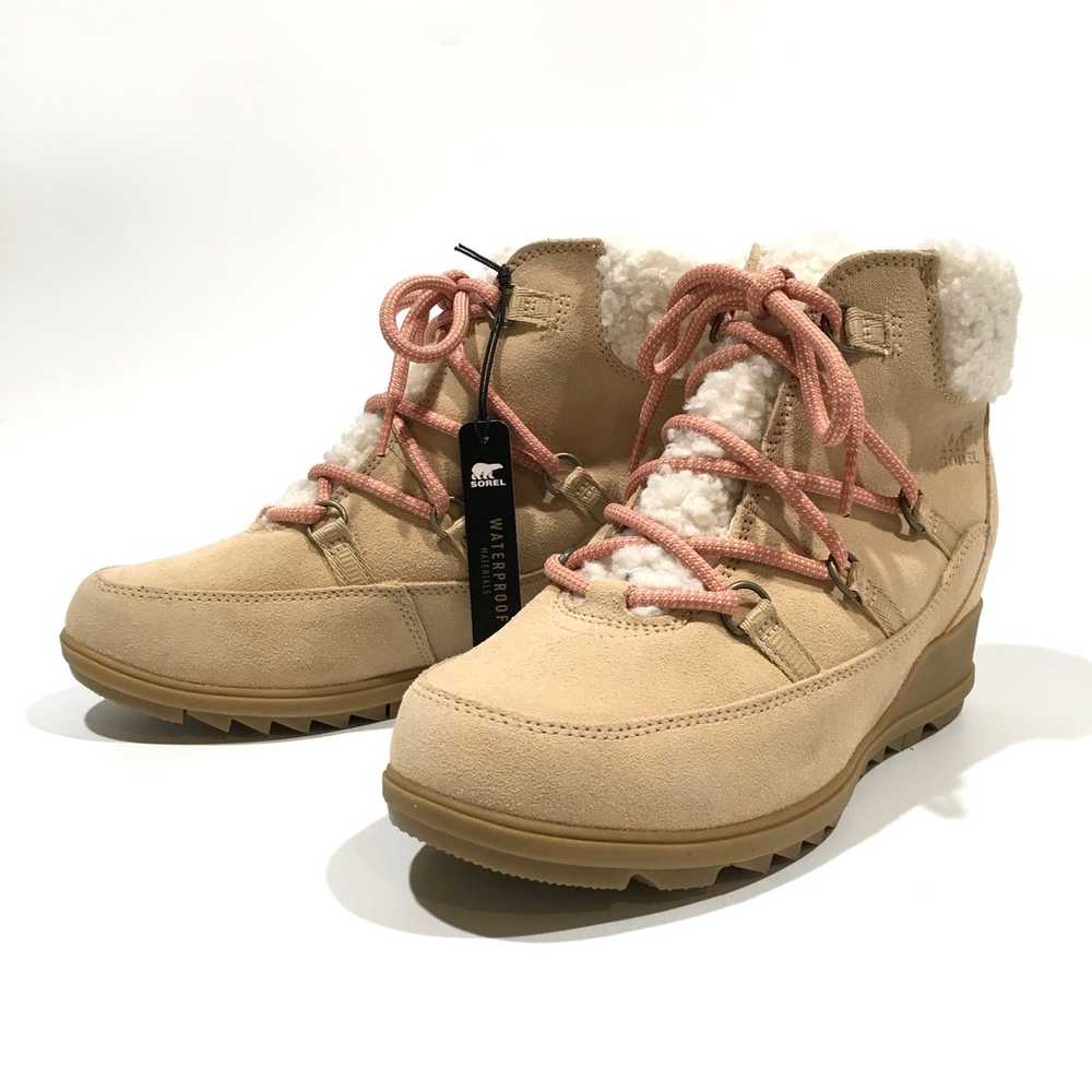 SOREL EVIE COZY LACE WATERPROOF HIKING BOOTS -TAN… - image 5