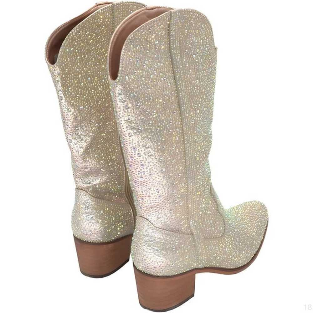 IUV Women Rhinestone Cowboy Boots Sparkly Western… - image 2