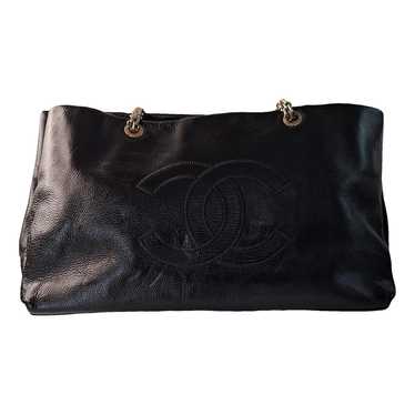 Chanel Vintage Cc Chain leather tote - image 1