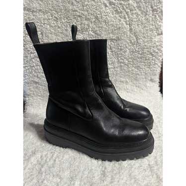 Zara Womens Chunky Platform Mid-Calf Boot Size 39 