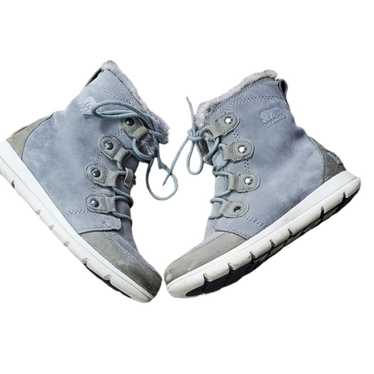 Sorel Gray Suede Lace Up Winter Boots