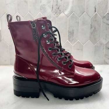 Guess Fearne Faux Patent Leather Chunky Lug Sole P