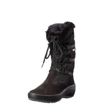 Pajar Celine Black Faux Fur Lace Up Winter Boots - image 1