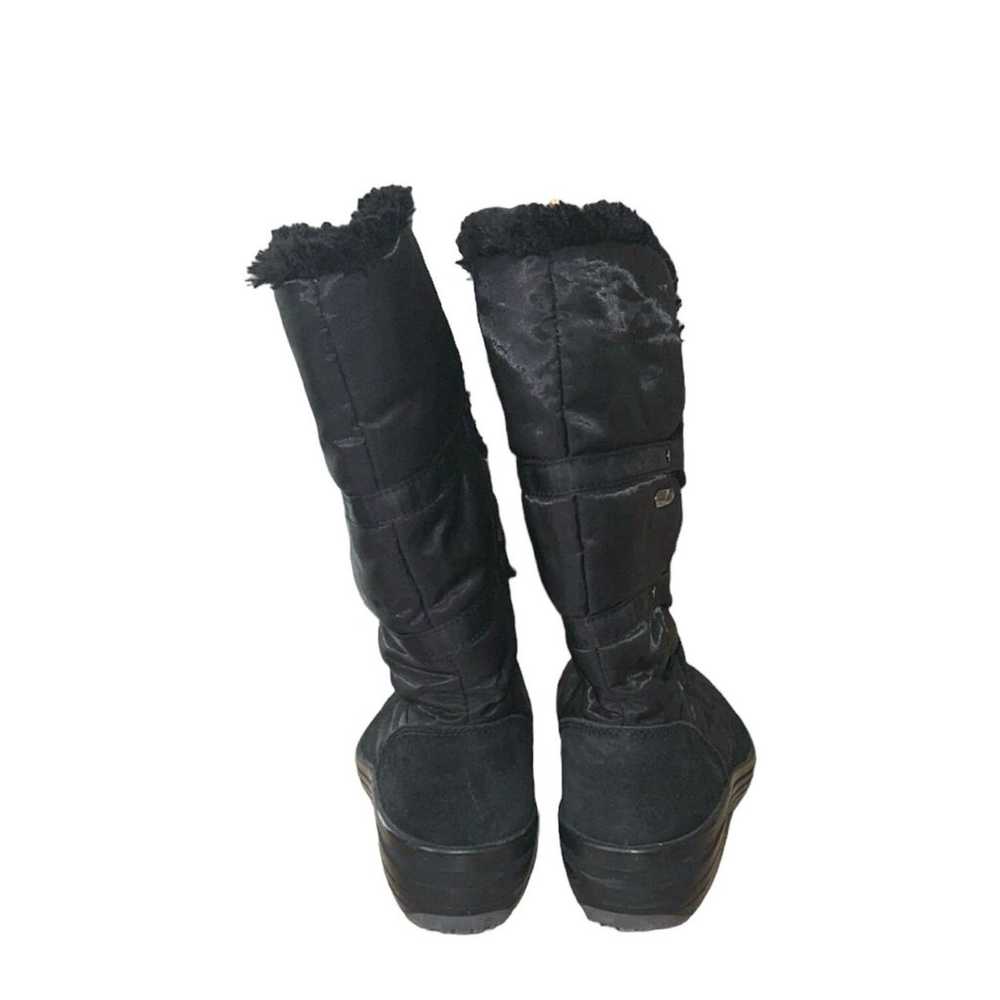 Pajar Celine Black Faux Fur Lace Up Winter Boots - image 5