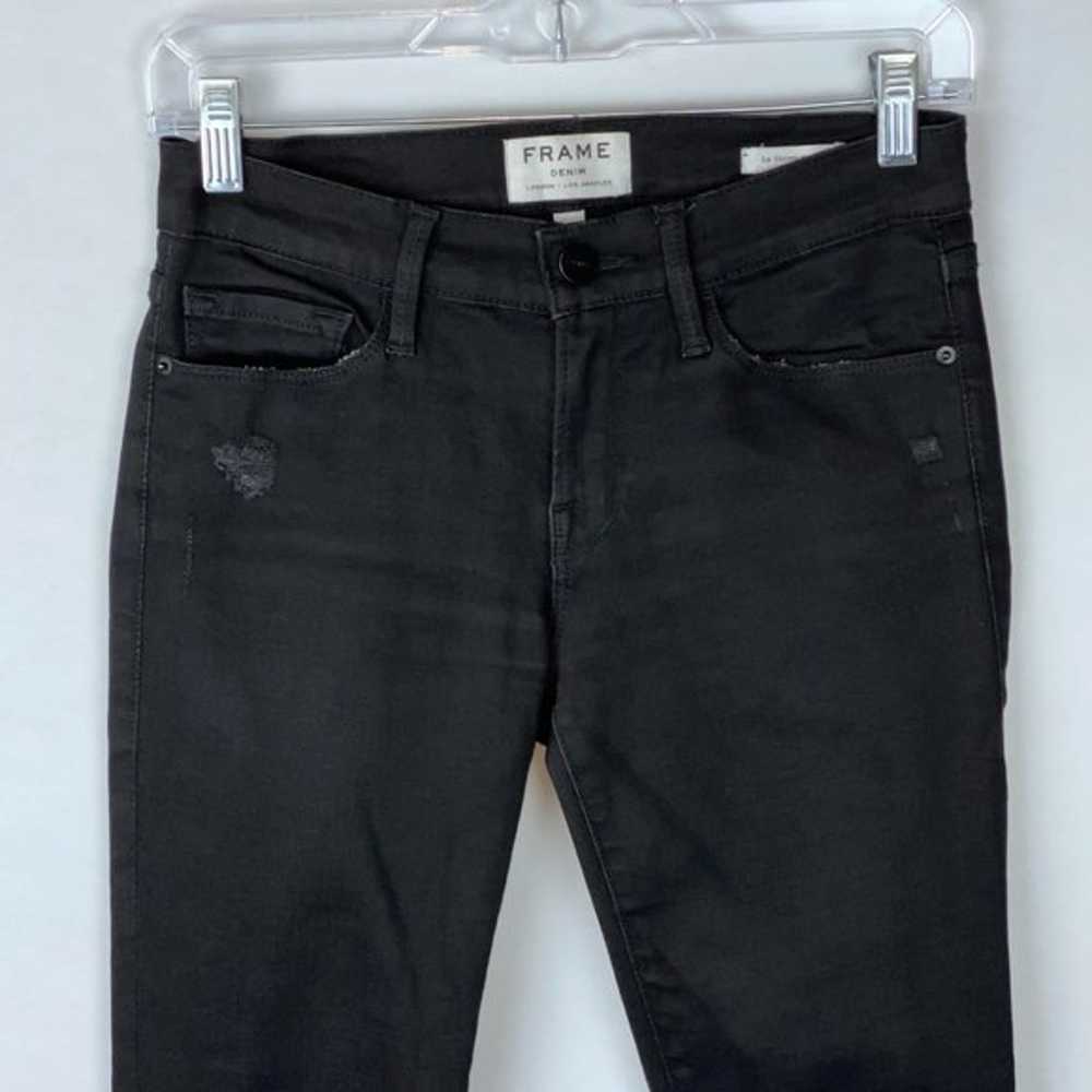 Frame Le Skinny de Jeanne Graphite Ankle Zip Jeans - image 3