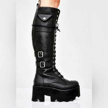 CURRENT MOOD Boots Size 10 Jane Doe Black Tall Pl… - image 1