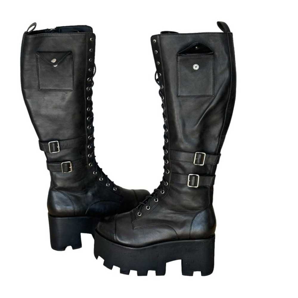 CURRENT MOOD Boots Size 10 Jane Doe Black Tall Pl… - image 2