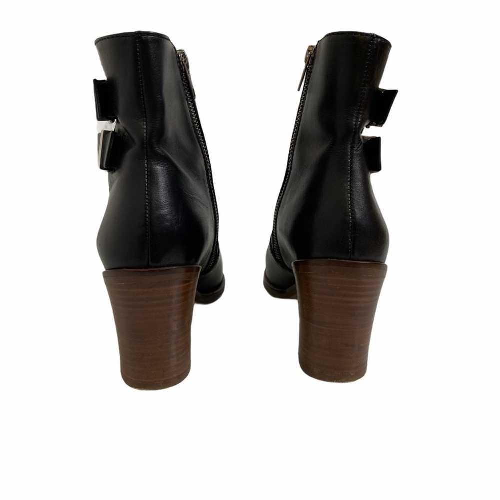 J. CREW Black Leather Ankle Buckle Dean Booties S… - image 3