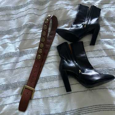 Purple label boots + leather belt - image 1