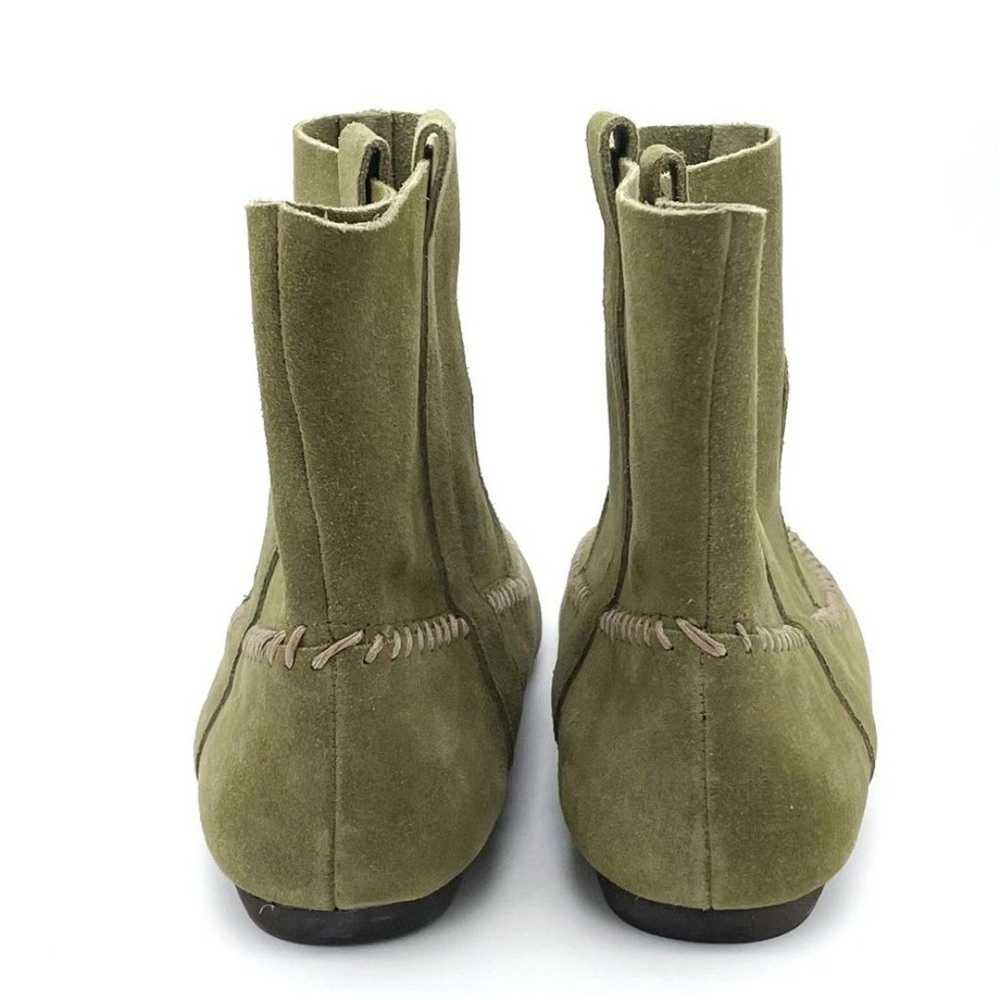 NEW Anthropologie Latigo Olive Green Suede Moccas… - image 10