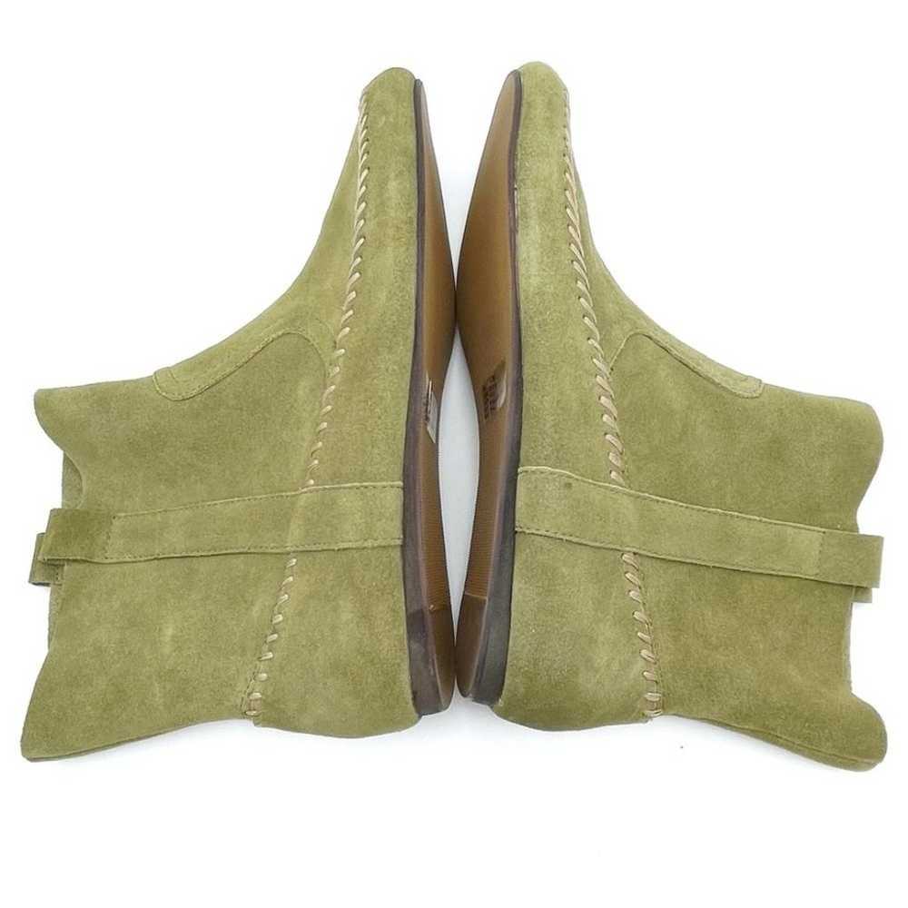 NEW Anthropologie Latigo Olive Green Suede Moccas… - image 11