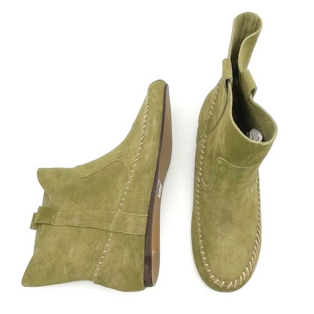 NEW Anthropologie Latigo Olive Green Suede Moccas… - image 3