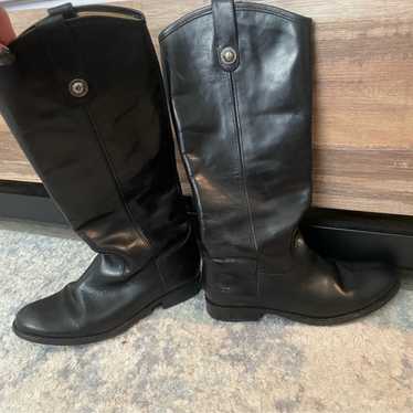 Frye black leather boots