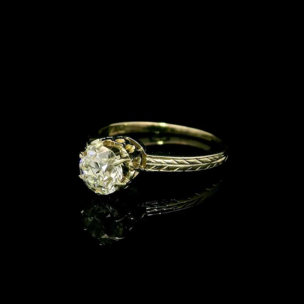 Antique Art Deco 14k White Gold 0.72ct Old Europe… - image 6