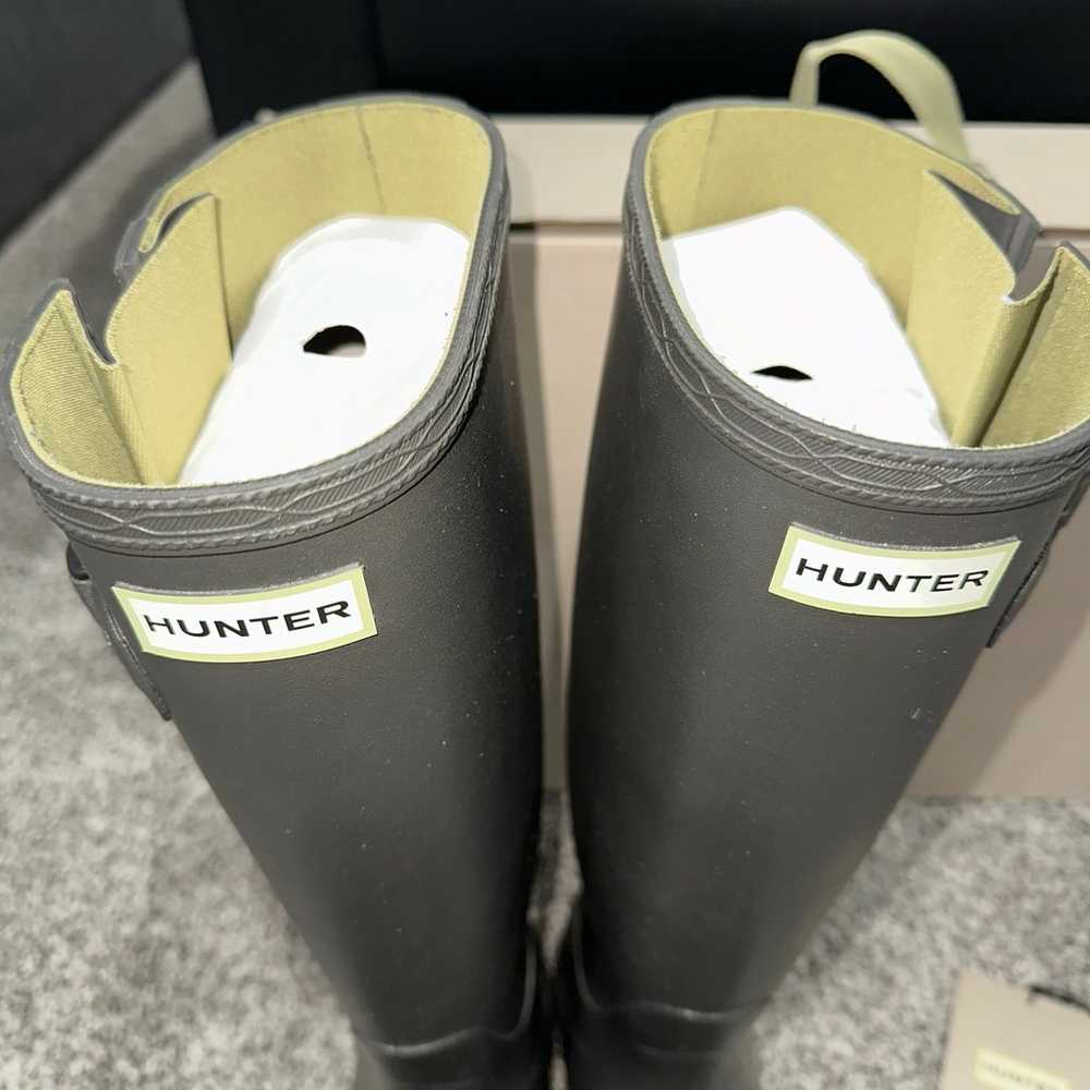 Womens HUNTER Classic Rain Boots Gray Slate Size … - image 4