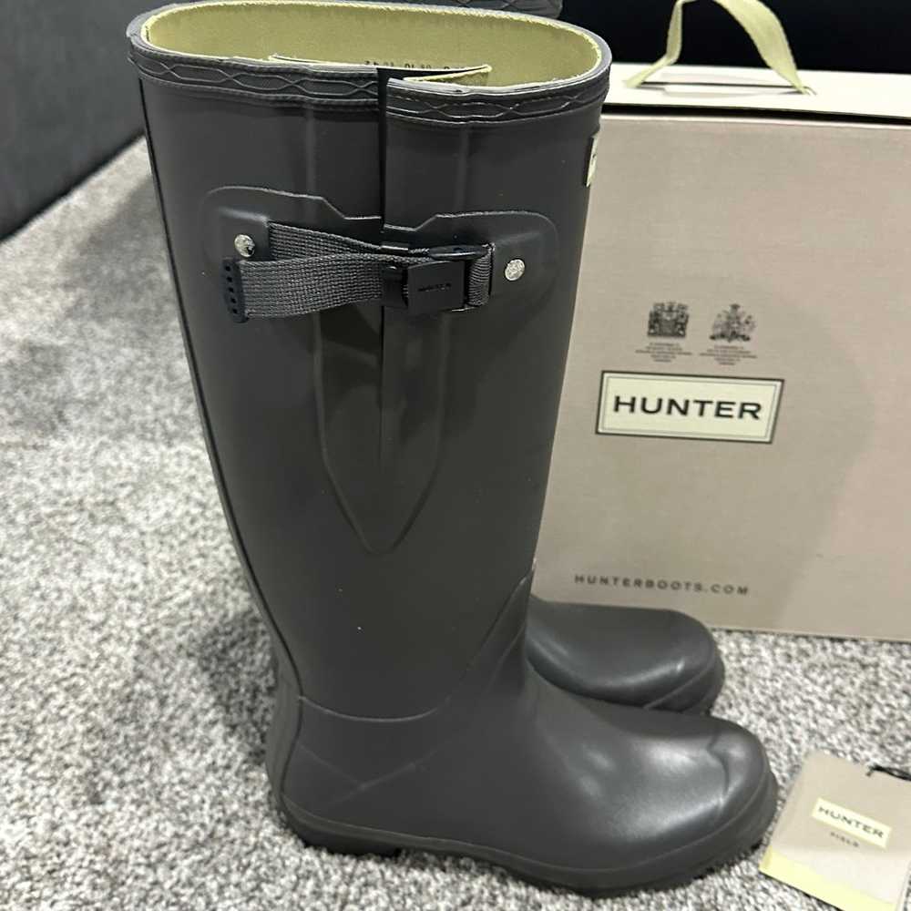 Womens HUNTER Classic Rain Boots Gray Slate Size … - image 6