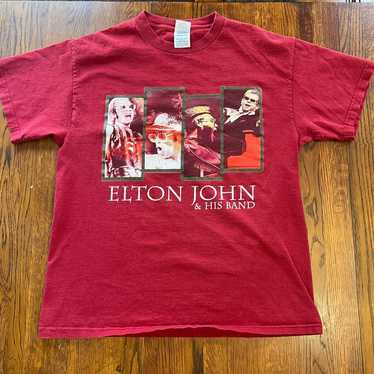 Elton John & His Band Red Shirt Medium - image 1