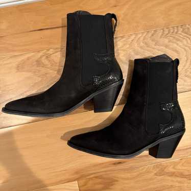 AllSaints Sara black nubuck Chelsea boots Sz 39