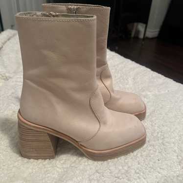 Free People Beige/cream Leather Boots - image 1