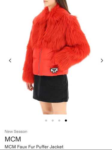 MCM MCM puffer jacket with faux fur