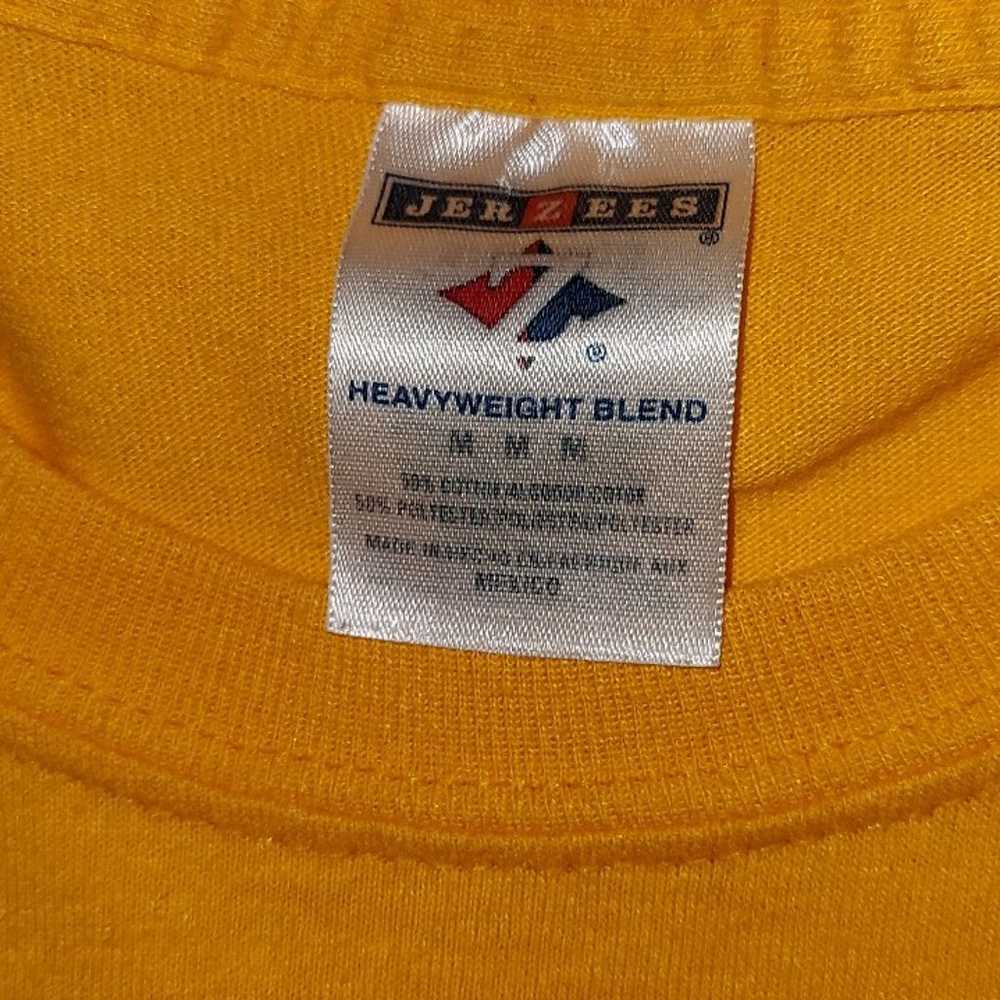 Vintage Jerzees Iowa Hawkeyes Athletics Yellow Ts… - image 3