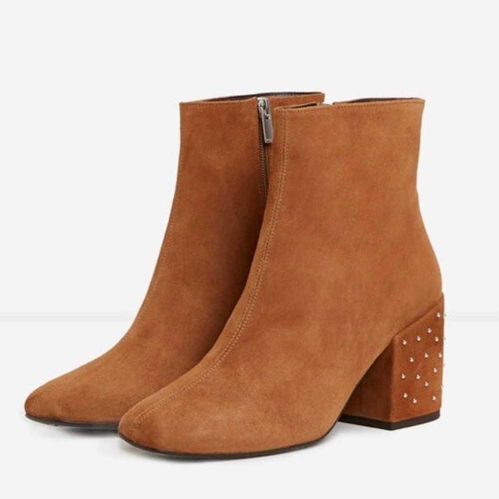 The Kooples Caramel Ankle Boots Suede Studded Boo… - image 2