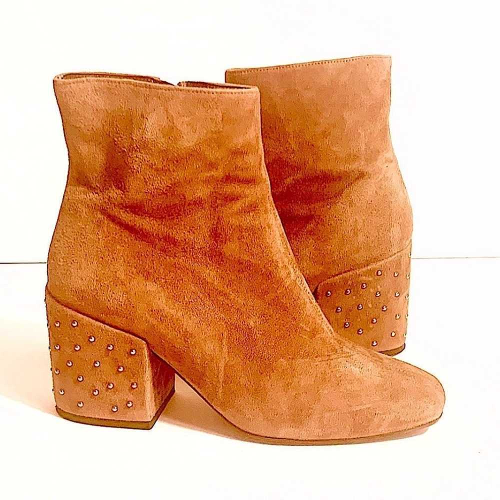 The Kooples Caramel Ankle Boots Suede Studded Boo… - image 4