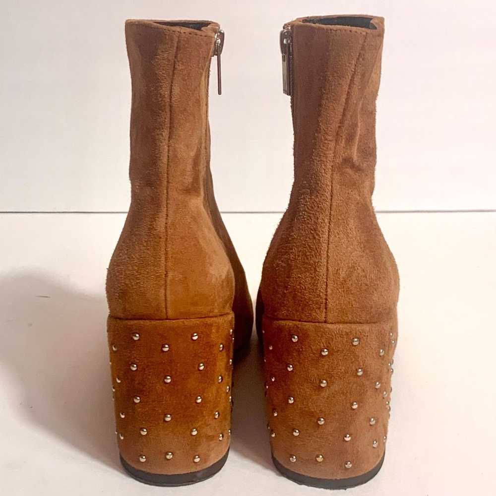 The Kooples Caramel Ankle Boots Suede Studded Boo… - image 5